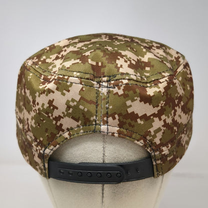 US Army Cap Green Brown Beige One Size Snapback Digital Camo Star Patch Hat
