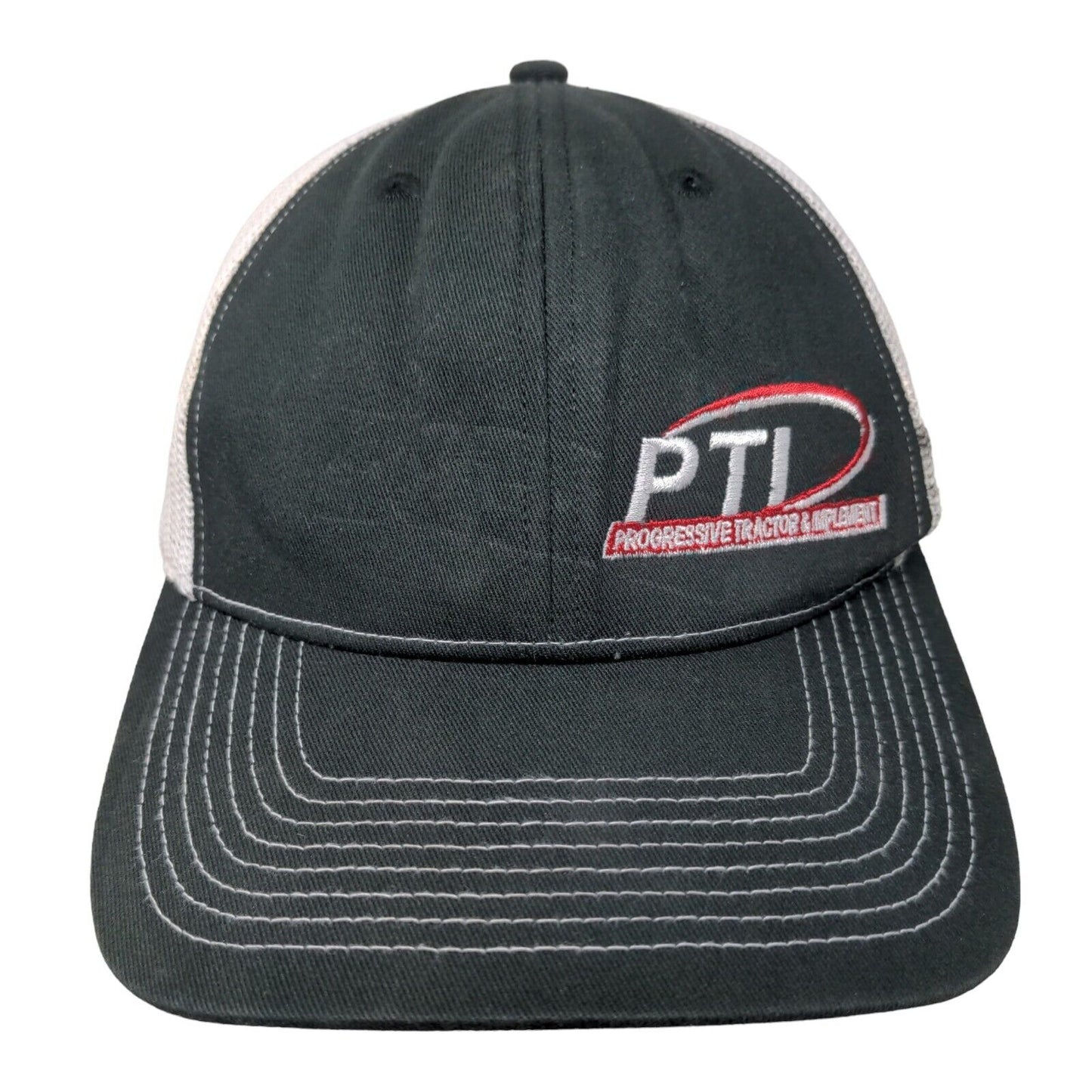 PTI Progressive Tractor Implement Snapback Mesh Back Trucker Hat Black One Size