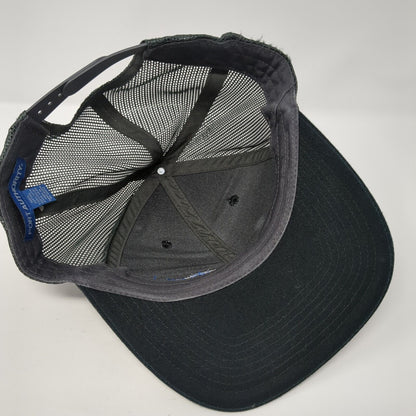 Denning Concrete Snapback Trucker Hat Black One Size Mesh Back 6 Panel