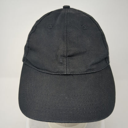 Unbranded Strapback Hat Black One Size Solid Blank Vent Holes Outdoor
