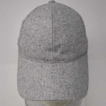 Unbranded Strapback Hat Gray One Size Adjustable 6 Panel Blank Wool