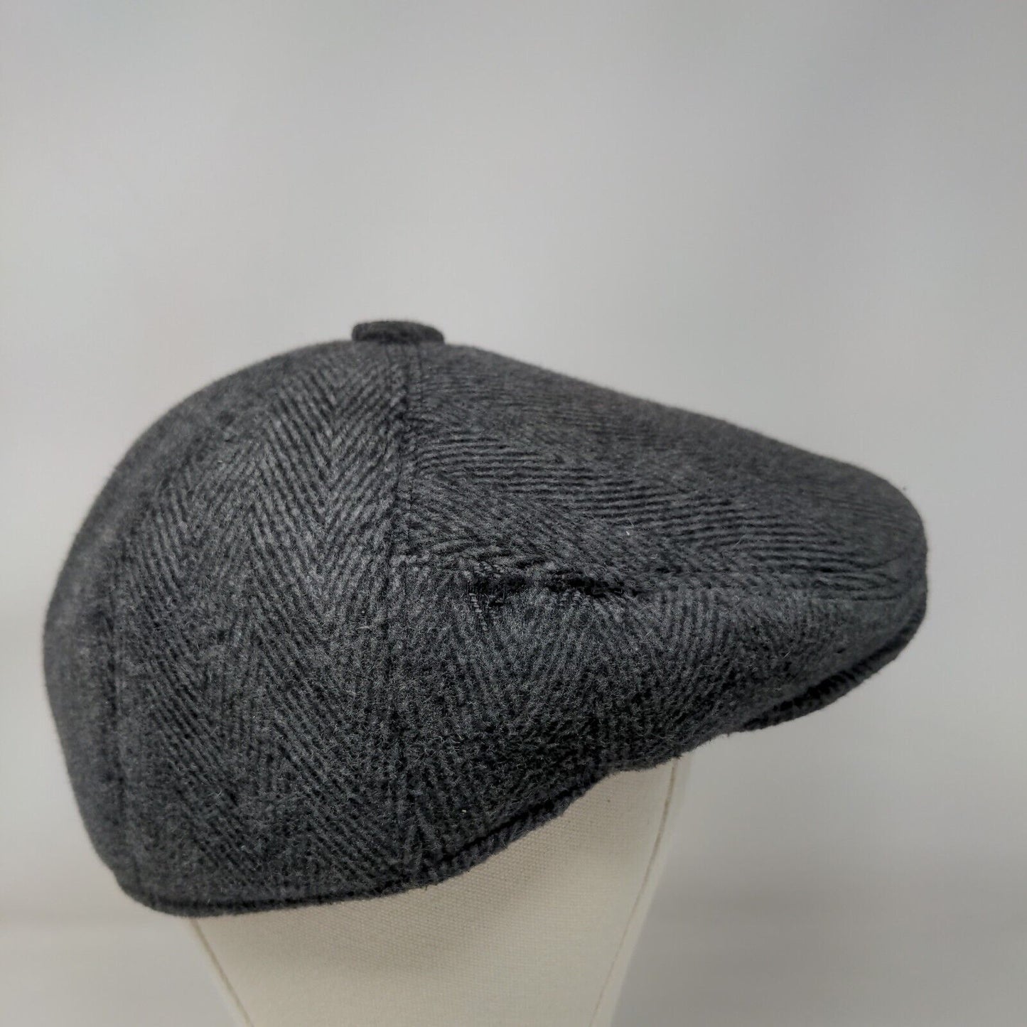 Unbranded Beret Cap Gray Size 56 Lightweight Tweed 5 Panel Polyester Blend