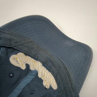 Caterpillar Baseball Cap Blue One Size Script Logo Side Hit Cotton Strapback hat