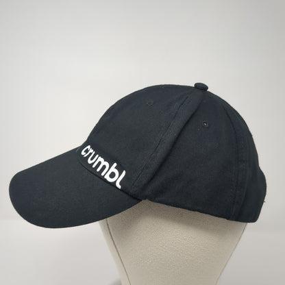Crumbl Slideback Hat Black One Size Solid Adjustable Spell Out 6 Panel