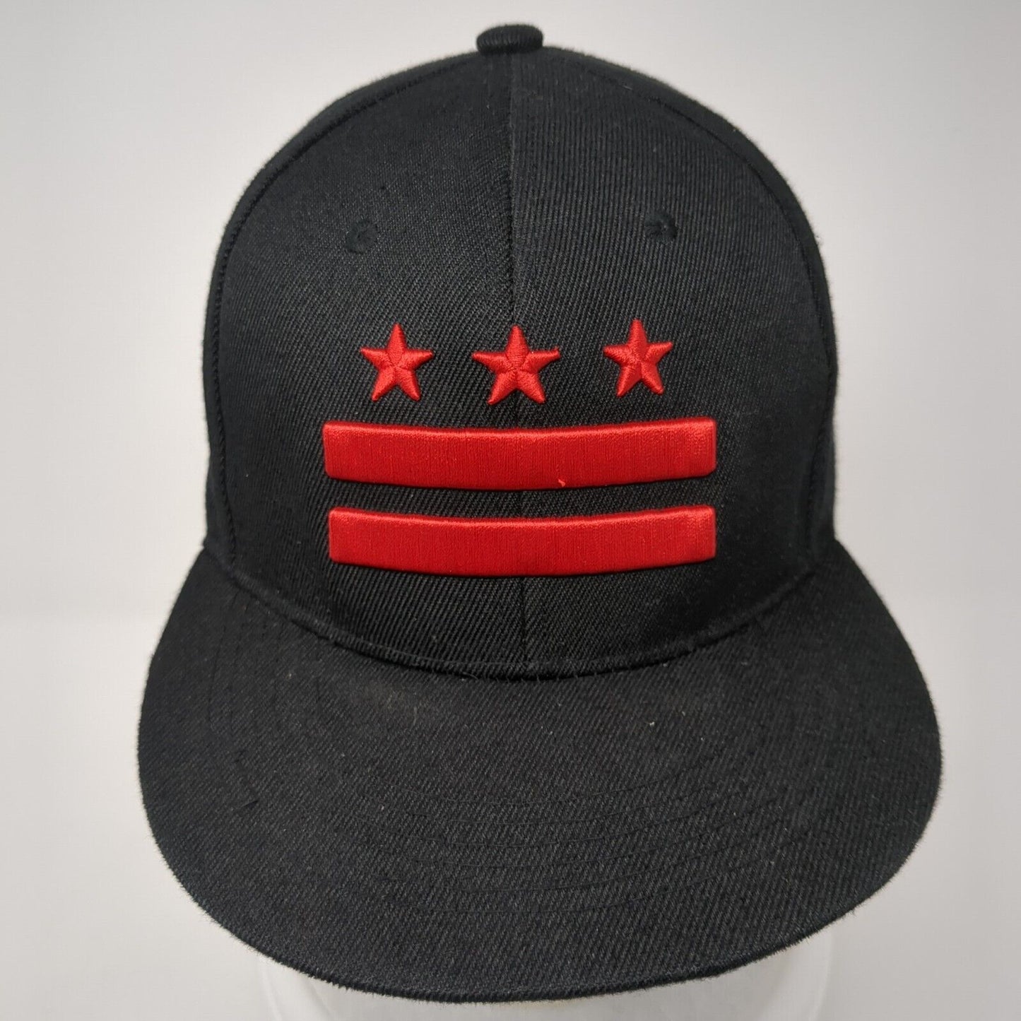 Flag of Washington D.C. Snapback Hat Black OS Adjustable Embroidered DC One