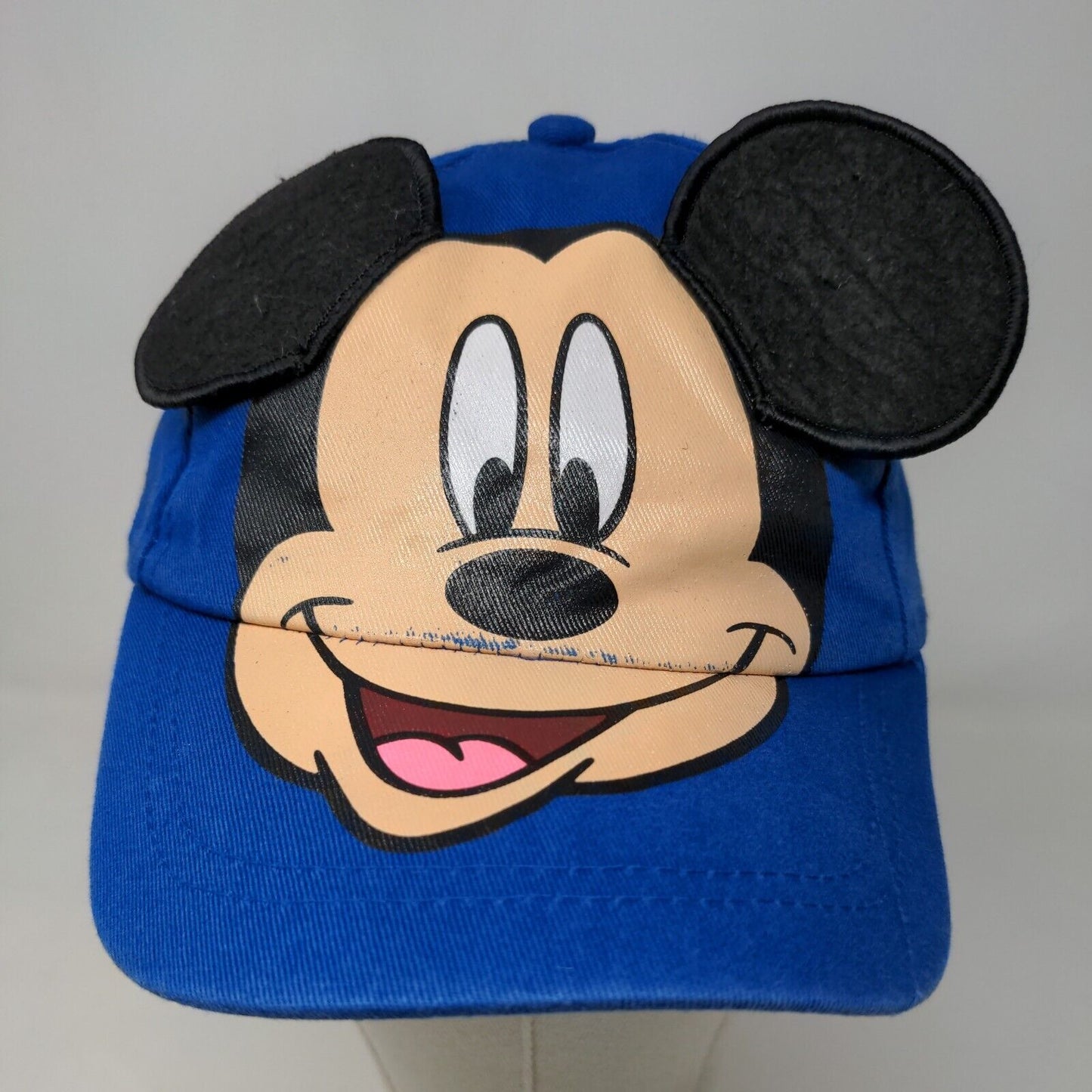 Disney Boy's Strapback Hat Blue Mickey Mouse Embroidered Ears Logo