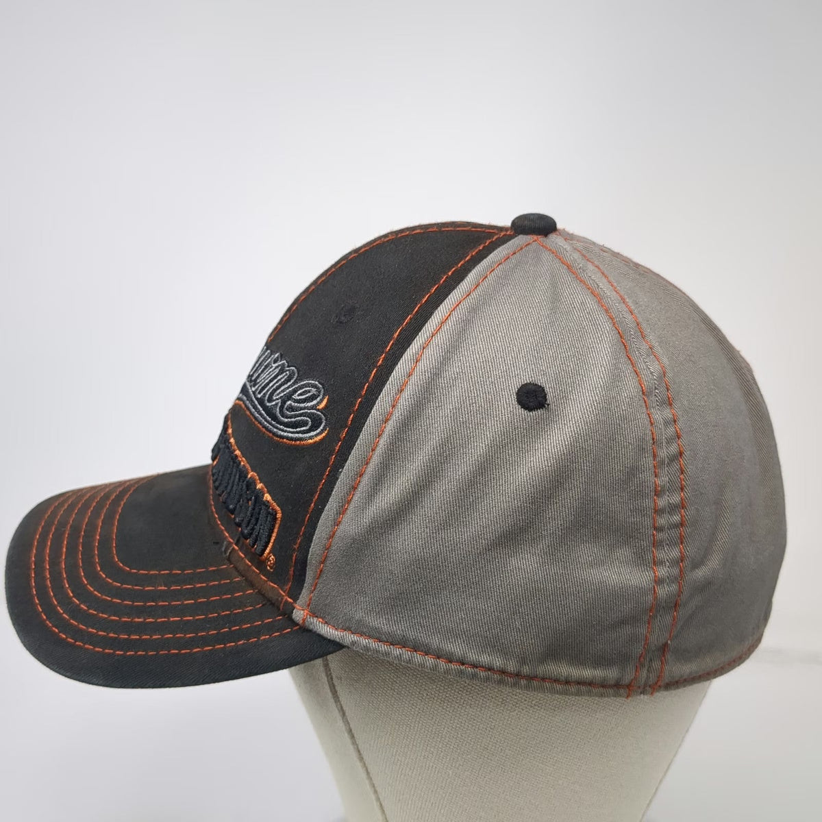 Harley-Davidson Baseball Cap Black Gray One Size Contrast Stitching Logo Hat