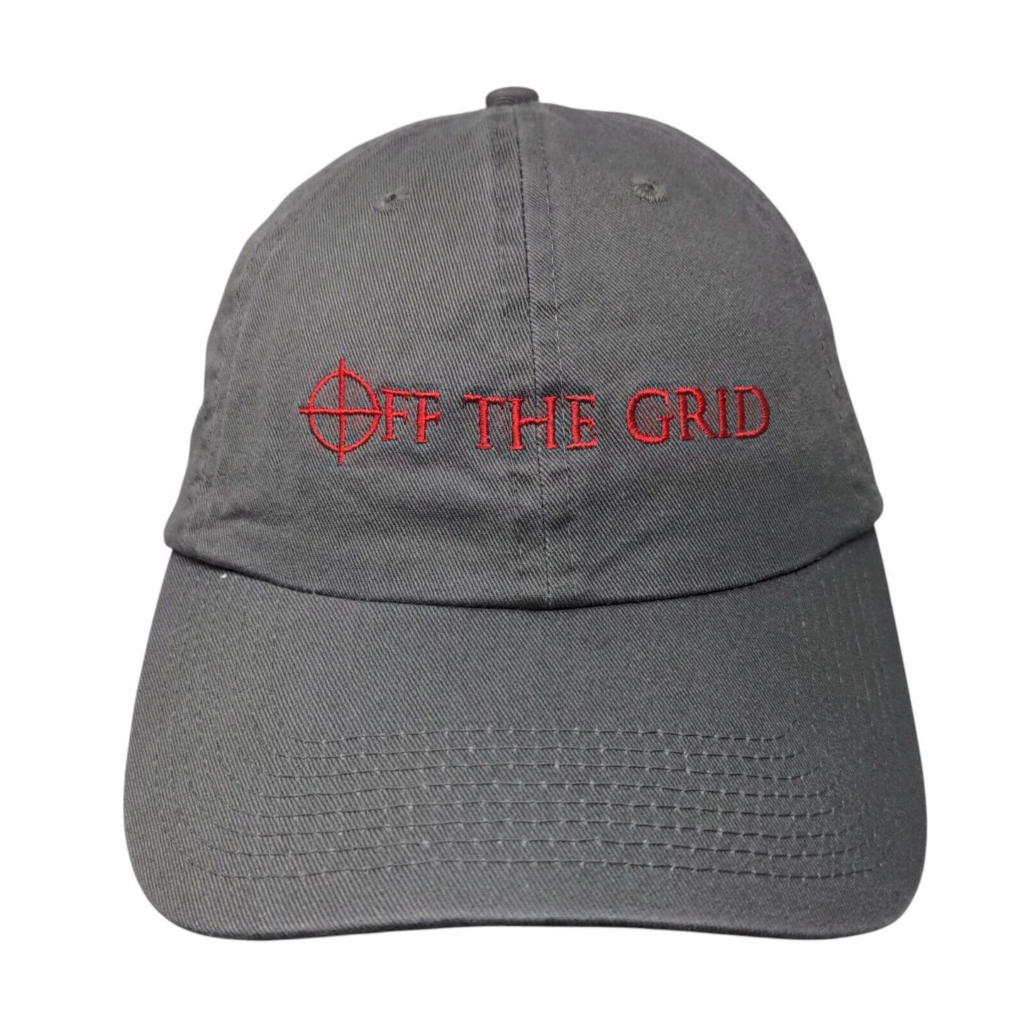 Off The Grid Slideback Hat Gray One Size Embroidered 6 Panel Fahrenheit