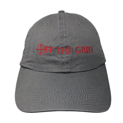 Off The Grid Slideback Hat Gray One Size Embroidered 6 Panel Fahrenheit