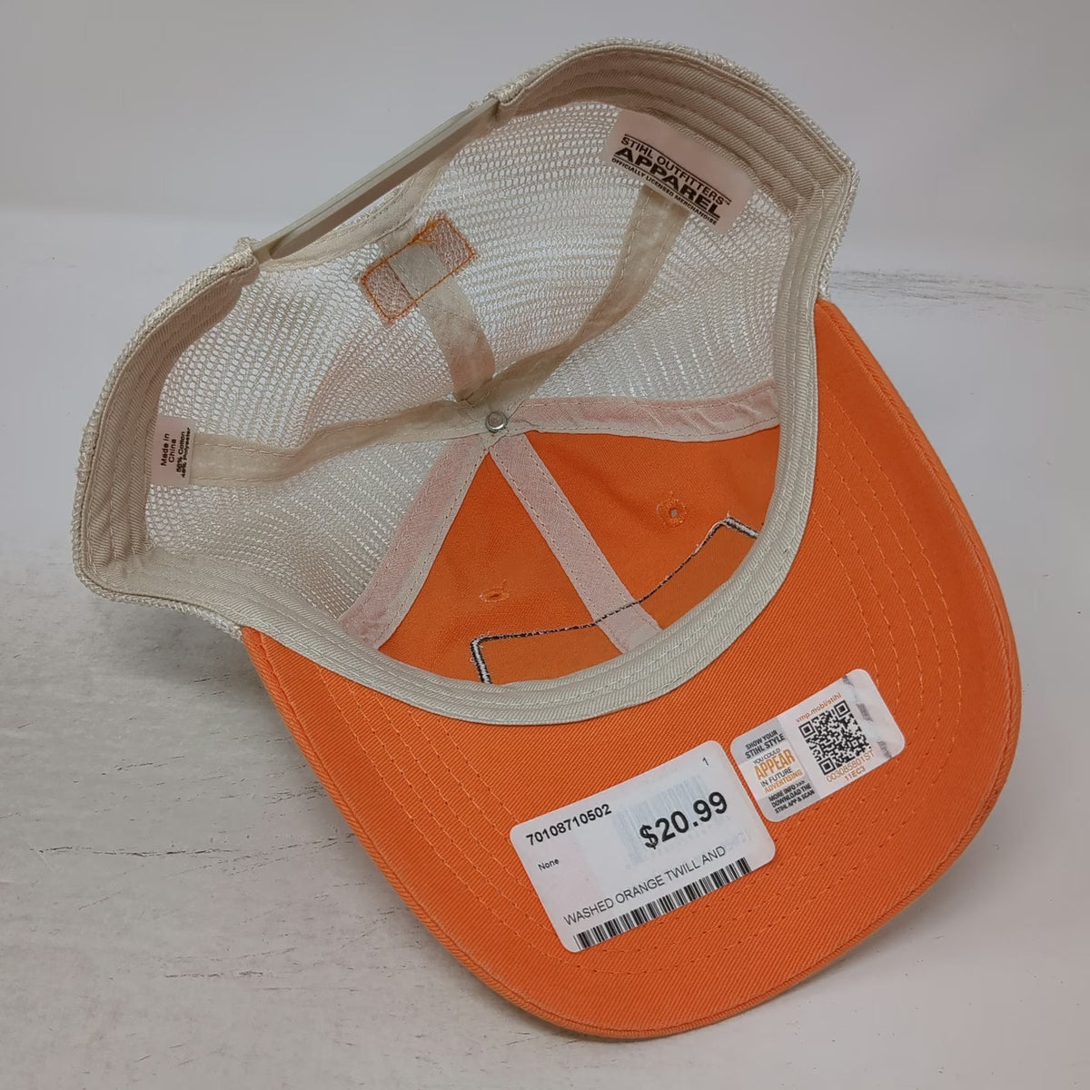 Stihl Trucker Hat Orange One Size Chainsaw Patch Mesh Snapback Tool Logo Cap