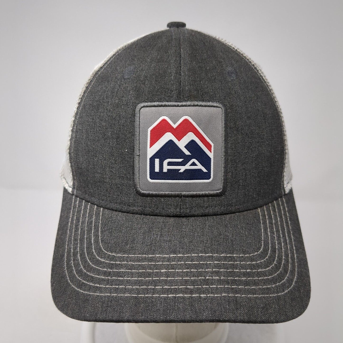 IFA Snapback Mesh Back Trucker Hat Gray One Size Adjustable Colorblock