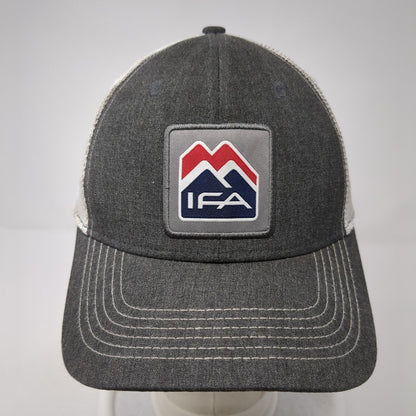 IFA Snapback Mesh Back Trucker Hat Gray One Size Adjustable Colorblock