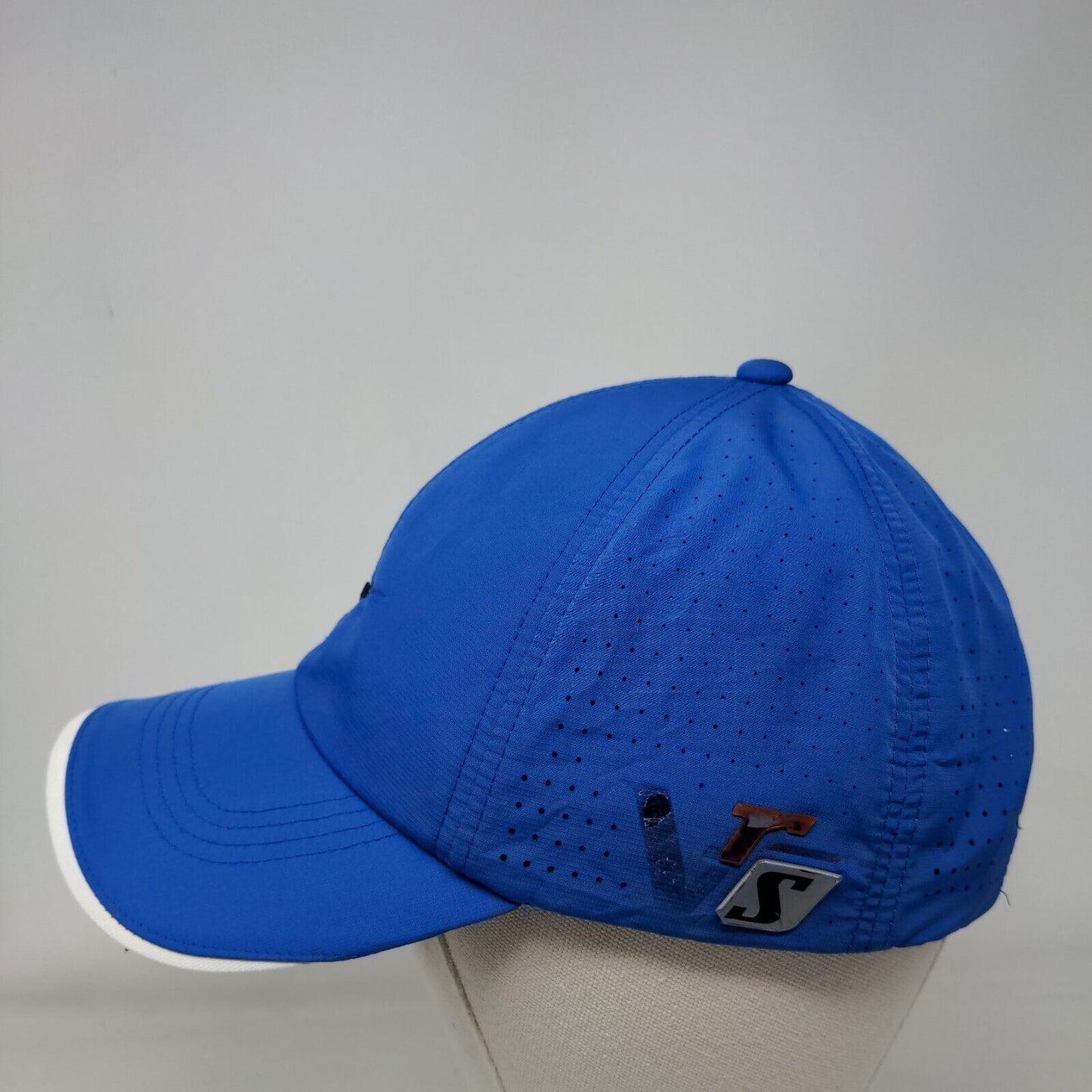 Nike Golf Swoosh Strapback Hat Blue One Size Adjustable Laser Cut
