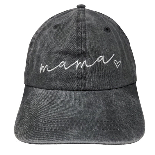 Unbranded Women's Slideback Hat Gray Size OSFA Embroidered Mama Logo Cotton