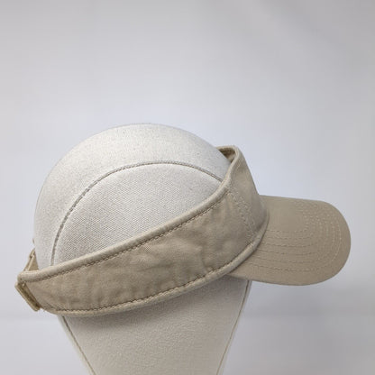 Johnston Club Lambs Golf Sun Visor Hat Tan One Size Adjustable Embroidered Otto