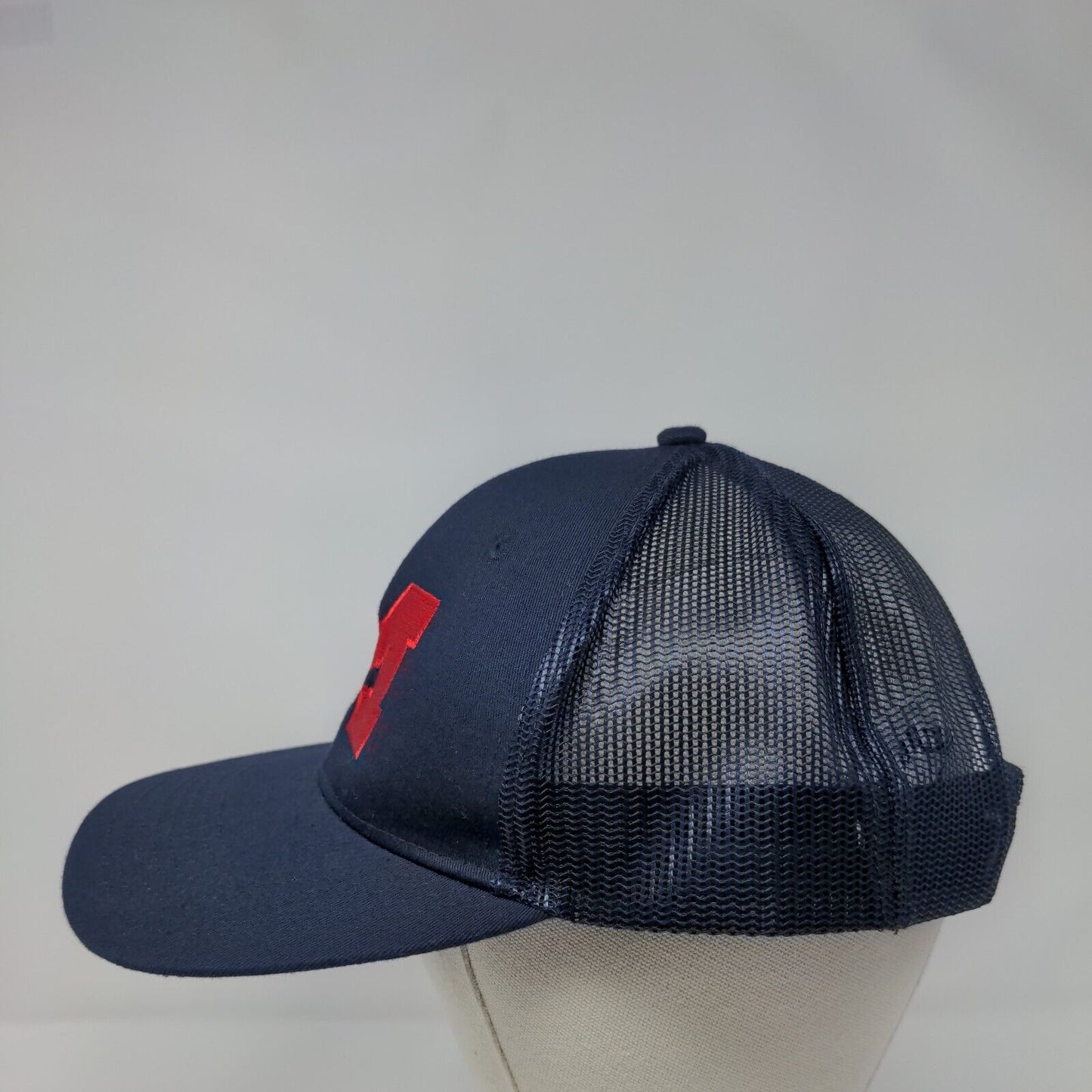 Ole Miss Rebels Snapback Trucker Hat Blue OSFA Adjustable Mesh Port Authority