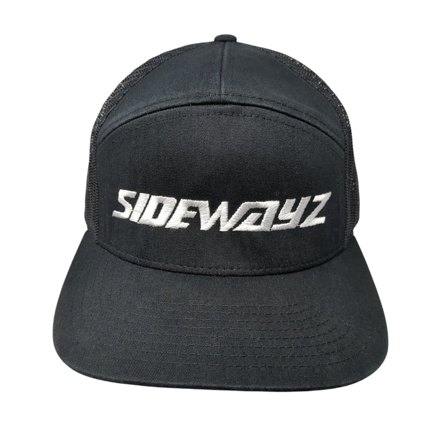 Sidewayz Snapback Trucker Hat Black One Size Mesh Back Richardson
