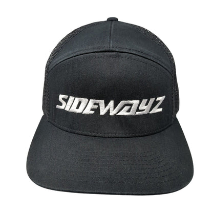 Sidewayz Snapback Trucker Hat Black One Size Mesh Back Richardson
