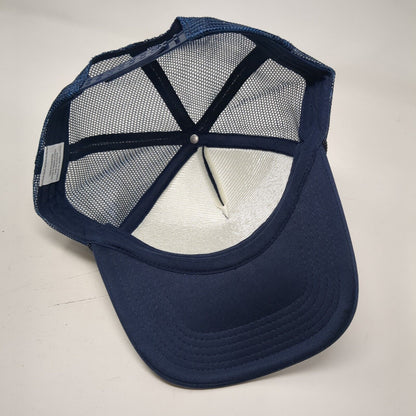 Change On The Range Snapback Rope Trucker Hat Blue One Size Mesh Back