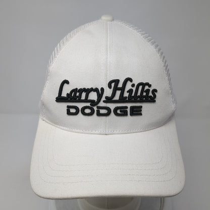 Larry Hillis Dodge Strapback Trucker Hat White OS Adjustable Mesh Back Paramount