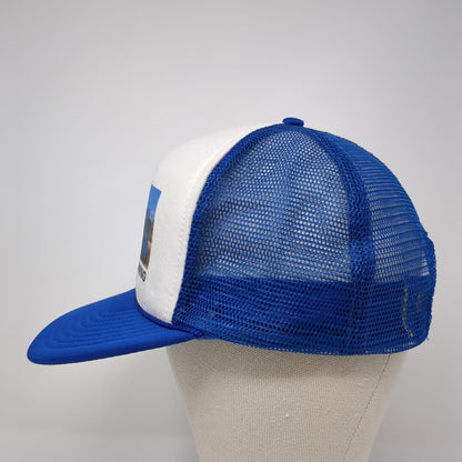 T.N.T. Insured Towing Boise Idaho Snapback Trucker Hat Blue OS Mesh Back Otto