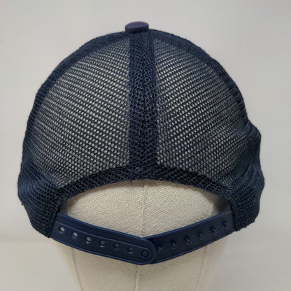 Unbranded Snapback Trucker Hat Blue One Size Mesh Back Embroidered Star