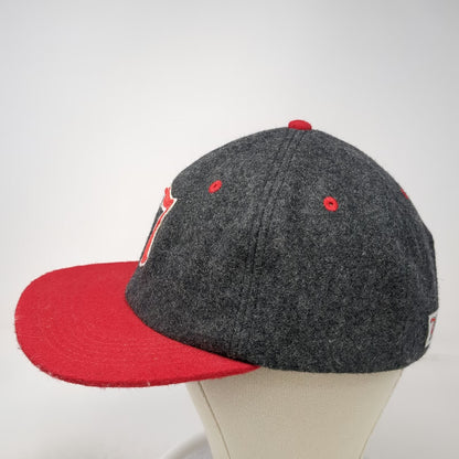 7 Seas Brewing Company Baseball Cap Gray Red One Size Leather Slideback Hat