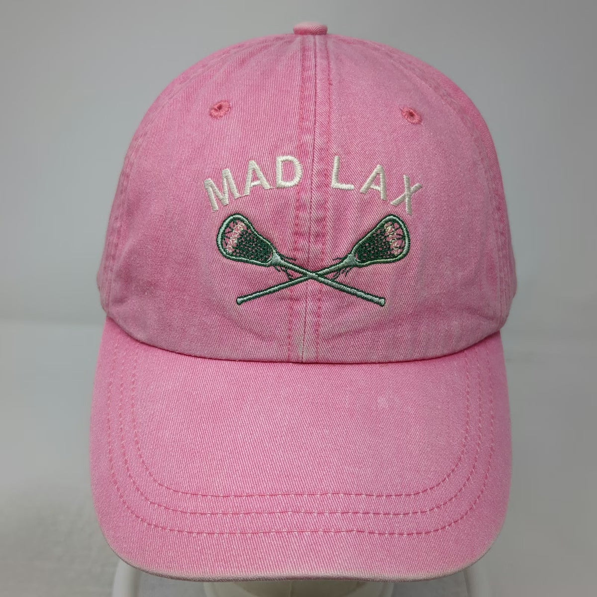 Adams Baseball Cap Pink One Size Mad Lax Lacrosse Breast Cancer Courage Hat