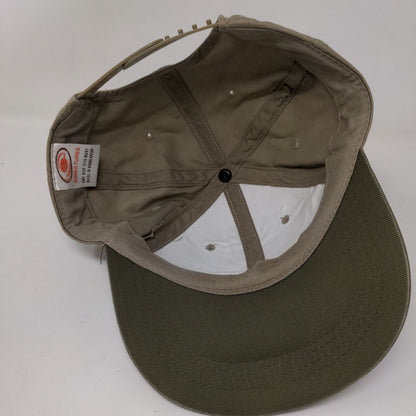 Signatures Snapback Hat Tan OSFM Adjustable Solid Vent Holes Blank