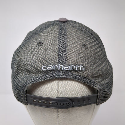 Carhartt Snapback Mesh Back Trucker Hat Gray One Size Adjustable 6 Panel