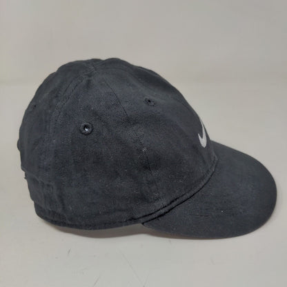 Nike Strapback Hat Black Adjustable Embroidered Swoosh Logo 100% Cotton