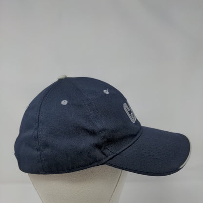 CAT Strapback Hat Blue One Size Adjustable Embroidered Logo 6 Panel