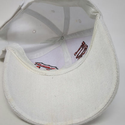 Baseball Cap White One Size Los Angeles LA Shield Red Black Strapback Hat Script