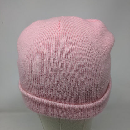 Nike Knit Beanie Hat Pink Toddler Embroidered Swoosh Solid