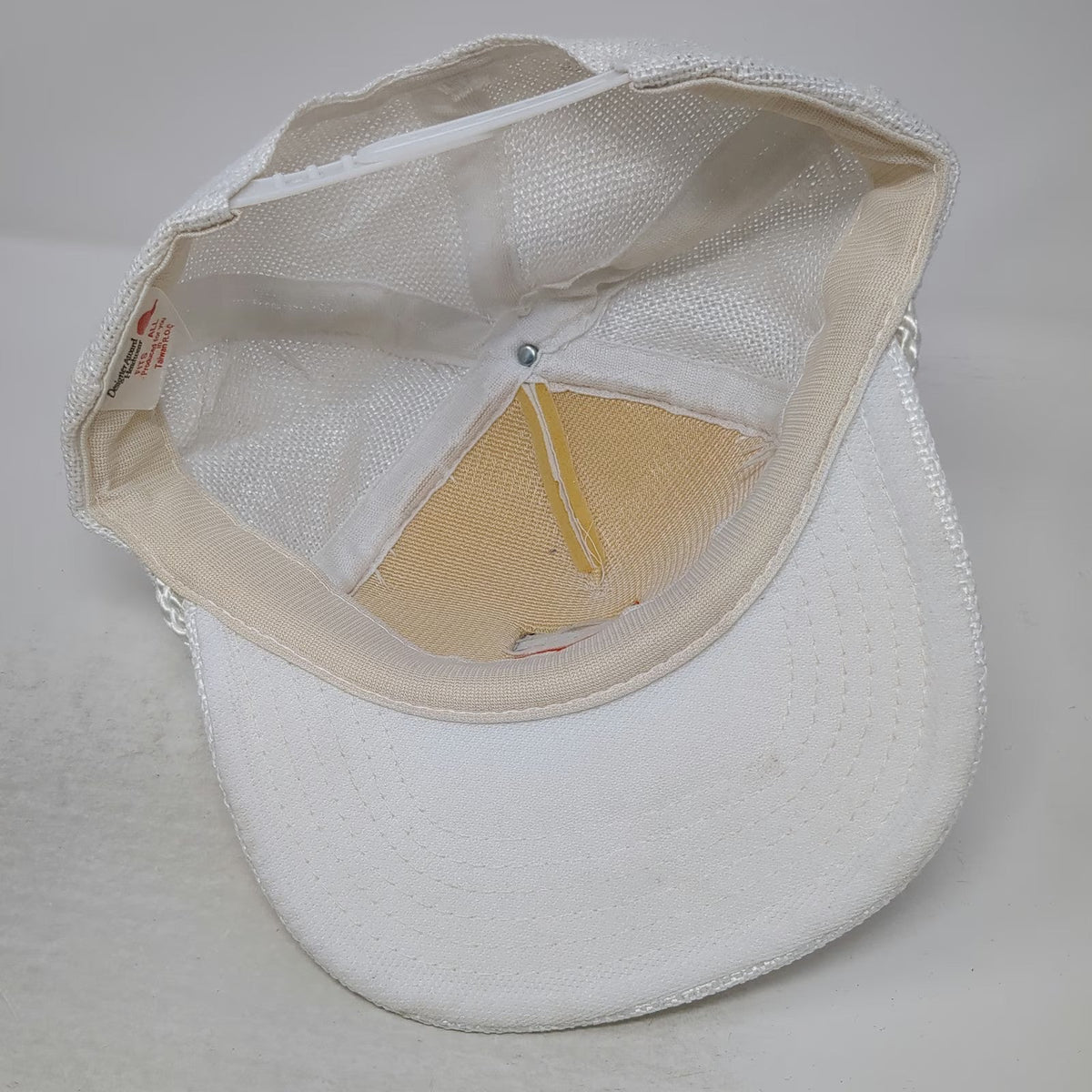 Designer Award Headwear Trucker Hat White One Size Chevron Logo Mesh Snapback