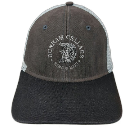DRI DUCK Trucker Hat Black One Size Dunham Cellars Winery Mesh Back Snapback