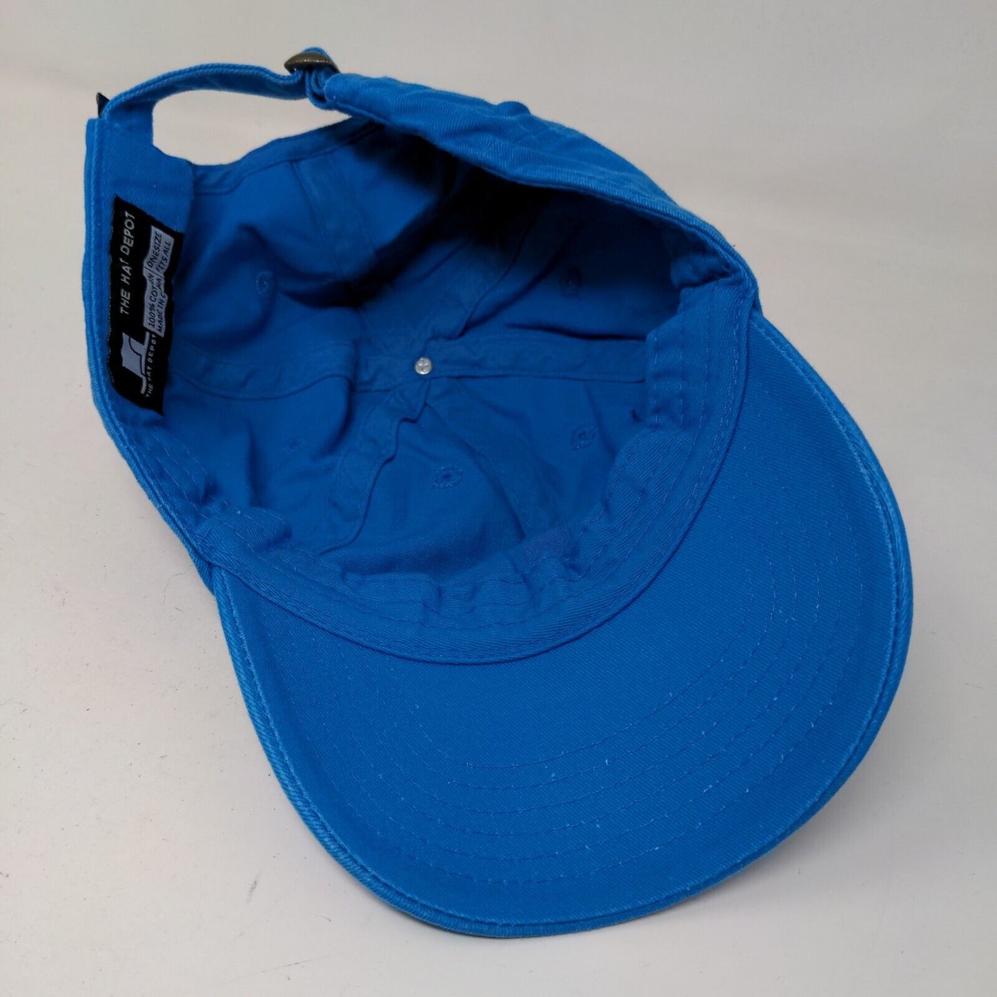 The Hat Depot Men's Slideback Hat Blue Size OSFA Blank 100% Cotton