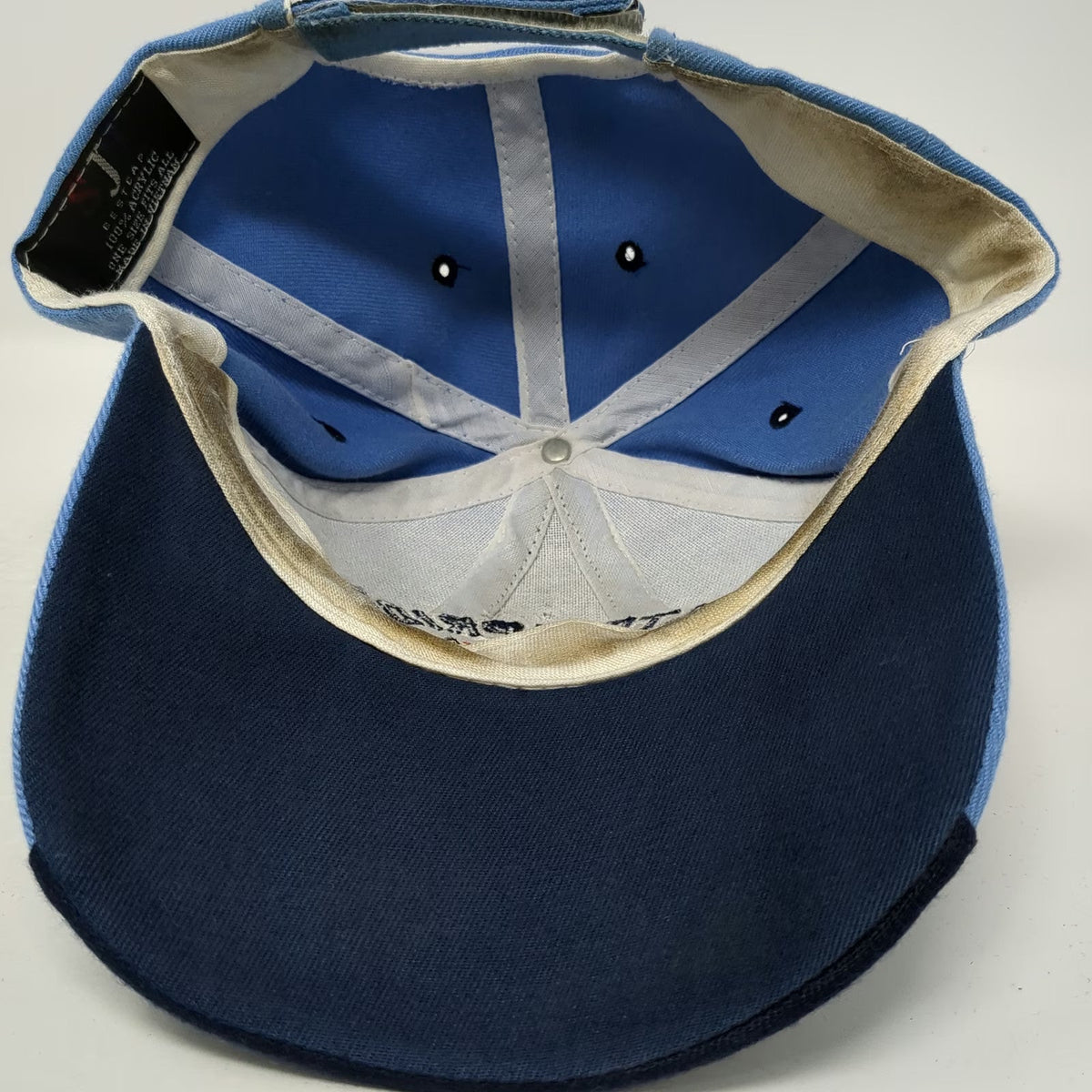 SJI Baseball Cap Blue One Size Native Pride USA Map Flag Feather Brim Hat
