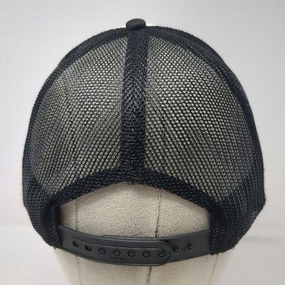 OTTO Trucker Hat Black One Size Spike Coggins Logo Mesh Snapback Foam Front