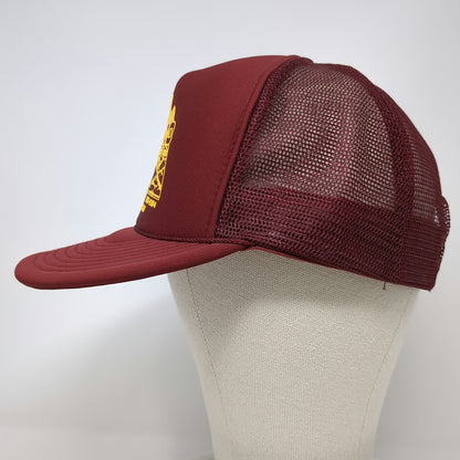 Nissin Trucker Hat Red One Size Regio Clay Products Alamo Texas Snapback Mesh