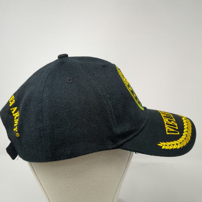Black US Army Veteran Baseball Cap One Size Strapback Scrambled Eggs Logo Hat