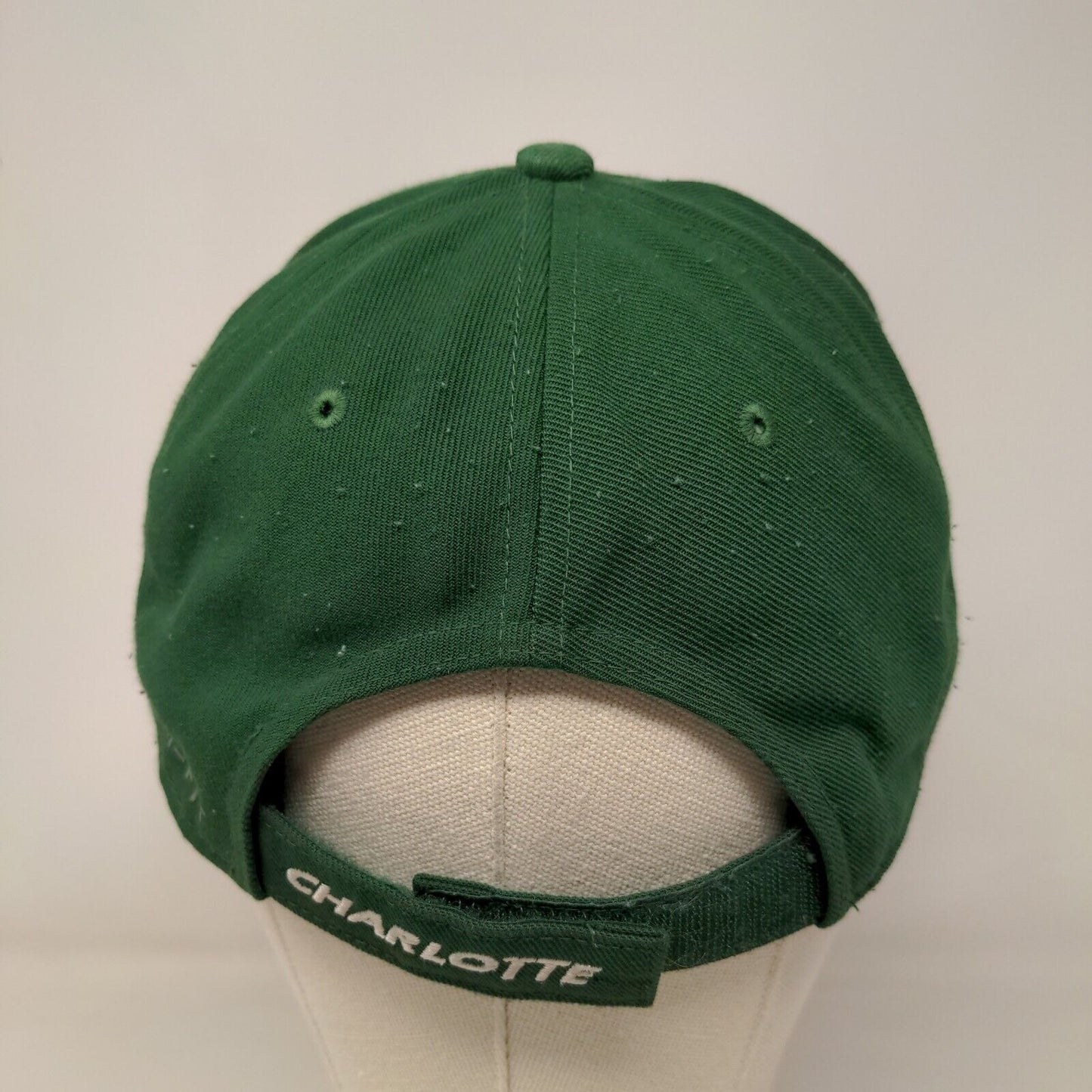 Charlotte 49'ers Men's Strapback Hat Green OSFM Embroidered Logo Adjustable