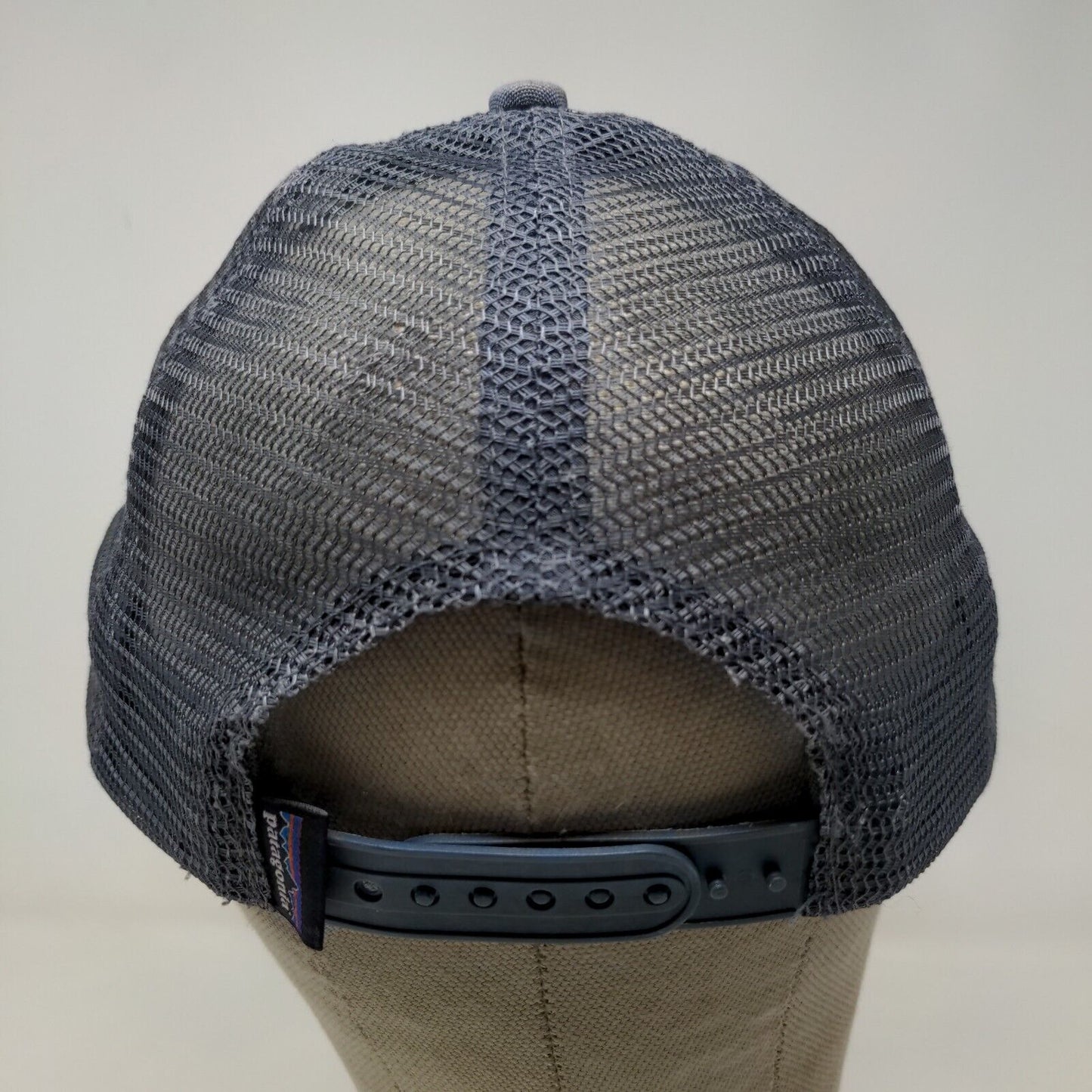 Patagonia Men's Snapback Mesh Back Hat Blue Embroidered Buffalo Logo