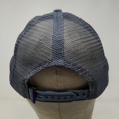 Patagonia Men's Snapback Mesh Back Hat Blue Embroidered Buffalo Logo