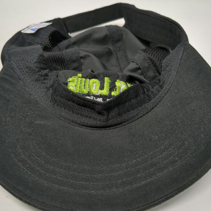 B.A. Sports Baseball Cap Black One Size GO! St. Louis Marathon Run Mesh Sides