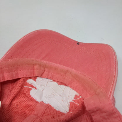 Adams Slideback Hat Pink One Size Embroidered Errybodyeats Leather Strap
