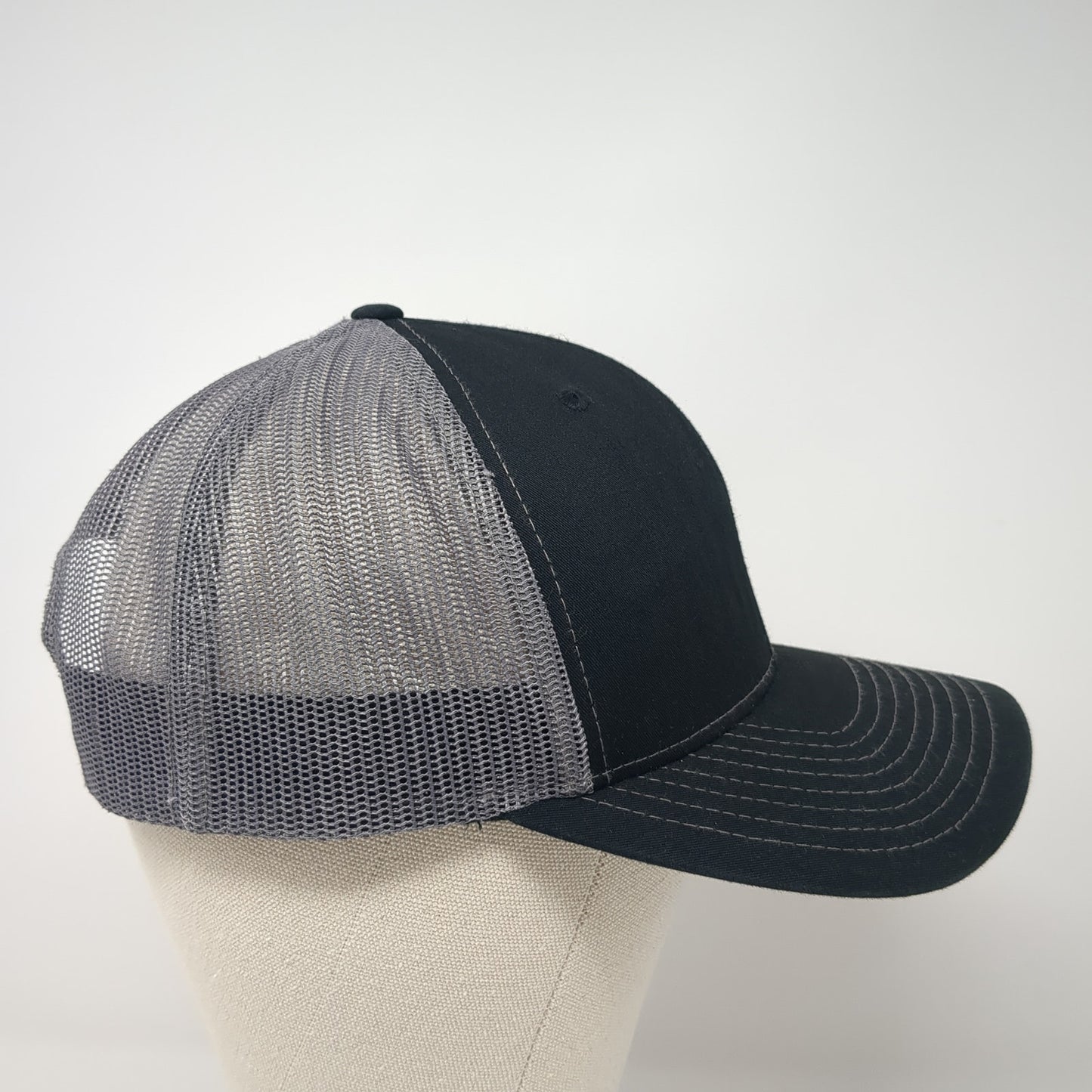 RS Electric Snapback Trucker Hat Black One Size Adjustable Mesh Back Richardson