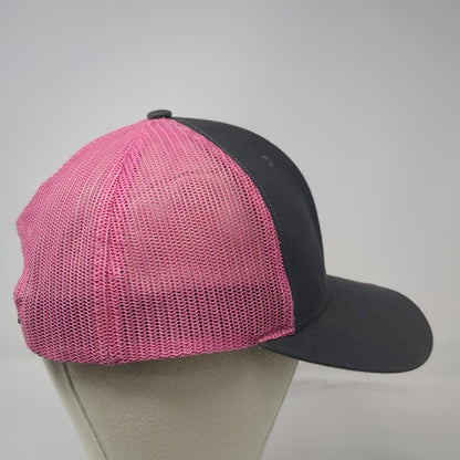Richardson Trucker Hat Gray Pink One Size Mesh Snapback Concrete Construction