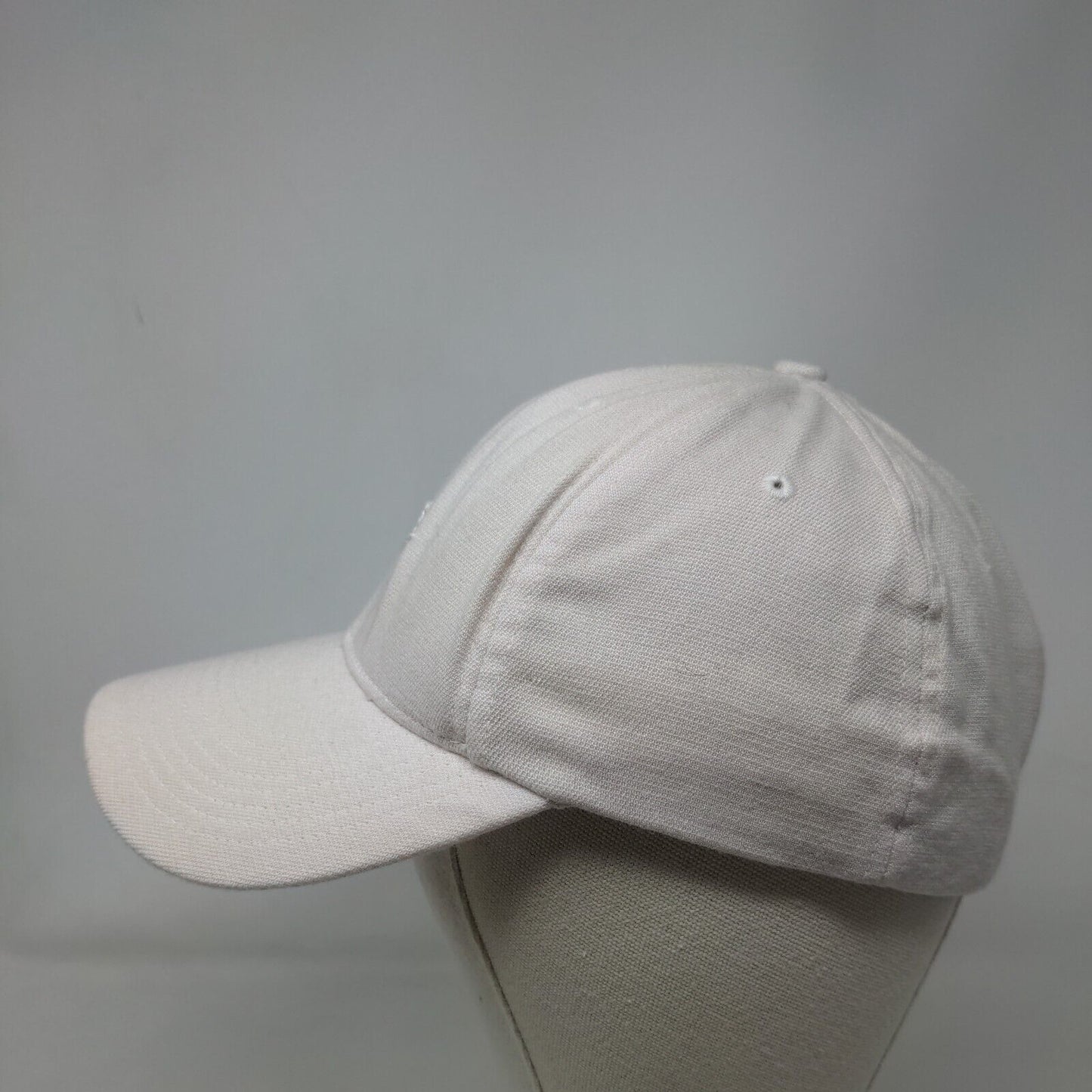 Nike Swoosh Fitted Hat Cream One Size Embroidered Solid 6 Panel