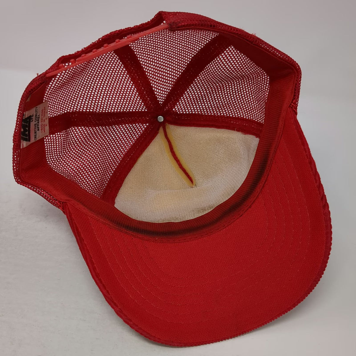 TML LTD Mrs Fields 5 Panel Red Hat One Size Corduroy Mesh Snapback Embroidered